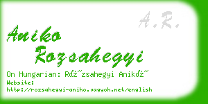 aniko rozsahegyi business card